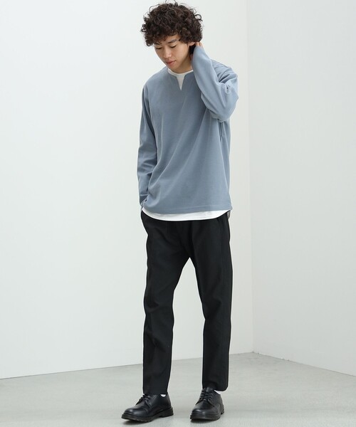 BEAMS HEART（ビームスハート）の「【ユニセックス】フェイクレイヤー ワッフル ロングスリーブ Tシャツ（Tシャツ/カットソー・メンズ・ベージュ/グリーン系その他/ブルー系その他・SMALL/MEDIUM/LARGE/X-LARGE）」の11枚目の写真