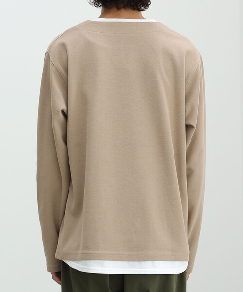 BEAMS HEART（ビームスハート）の「【ユニセックス】フェイクレイヤー ワッフル ロングスリーブ Tシャツ（Tシャツ/カットソー・メンズ・ベージュ/グリーン系その他/ブルー系その他・SMALL/MEDIUM/LARGE/X-LARGE）」の15枚目の写真