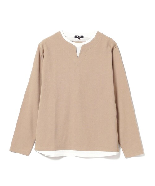 BEAMS HEART（ビームスハート）の「【ユニセックス】フェイクレイヤー ワッフル ロングスリーブ Tシャツ（Tシャツ/カットソー・メンズ・ベージュ/グリーン系その他/ブルー系その他・SMALL/MEDIUM/LARGE/X-LARGE）」の18枚目の写真