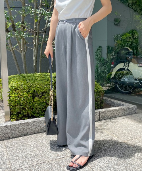 NOMAE(ノーマエ)の「タック入りラインパンツ(その他パンツ・レディース・グレー/ブラック・FREE)」の22枚目の写真