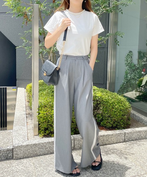 NOMAE(ノーマエ)の「タック入りラインパンツ(その他パンツ・レディース・グレー/ブラック・FREE)」の11枚目の写真