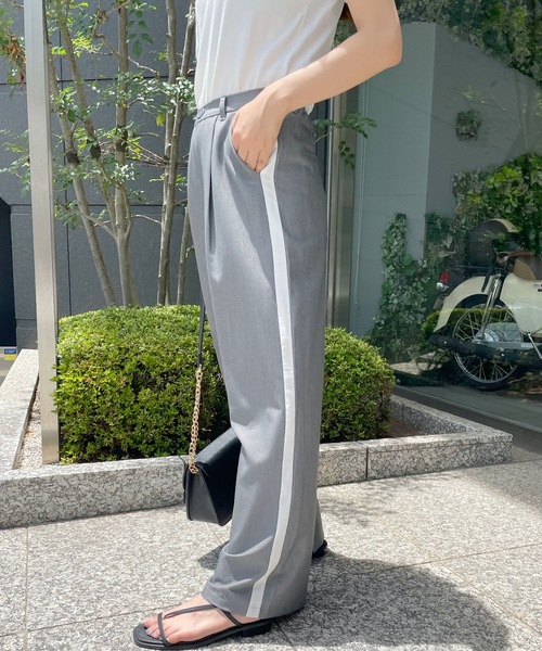 NOMAE(ノーマエ)の「タック入りラインパンツ(その他パンツ・レディース・グレー/ブラック・FREE)」の14枚目の写真