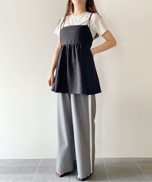 NOMAE(ノーマエ)の「タック入りラインパンツ(その他パンツ・レディース・グレー/ブラック・FREE)」の10枚目の写真