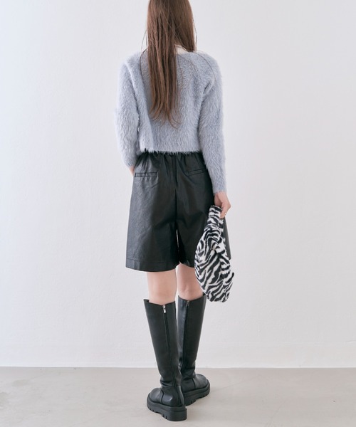 kirakiraShop(キラキラショップ)の「ふわふわシャギークロップドニットカーディガン(カーディガン/ボレロ・レディース・ライトブルー/ブラック/オフホワイト・FREE)」の19枚目の写真
