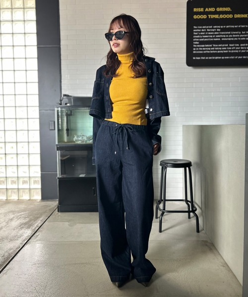 トリコ・コムデギャルソン 穴あき ほつれリブニット タートルネック