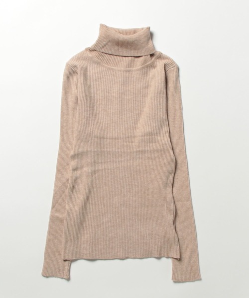 Kotoe(コトエ)の「【10色展開】 テレコリブ タートルネックレディース ニット(長袖)(ニット/セーター・レディース・イエロー/ブラウン/ブラック/アイボリー/グリーン/レッド/ネイビー/グレー/ベージュ/ホワイト・FREE)」の21枚目の写真