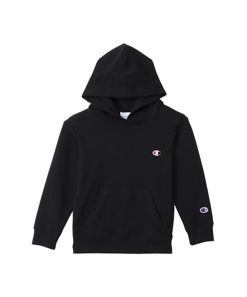 Champion(チャンピオン)の「【Champion/チャンピオン】キッズ ベーシック フーデッドスウェットシャツ(パーカー・キッズ・ダークグリーン/グレー/バーガンディー/ネイビー/オートミール/ブラック/ブルー/オレンジ系その他/ダークパープル・130/160/100/110/120/150/140)」の2枚目の写真