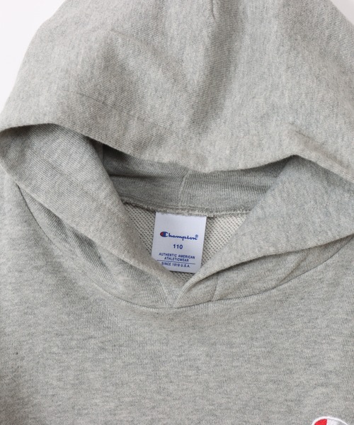 Champion(チャンピオン)の「【Champion/チャンピオン】キッズ ベーシック フーデッドスウェットシャツ(パーカー・キッズ・ダークグリーン/グレー/バーガンディー/ネイビー/オートミール/ブラック/ブルー/オレンジ系その他/ダークパープル・130/160/100/110/120/150/140)」の15枚目の写真