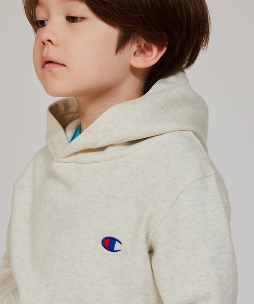 Champion(チャンピオン)の「【Champion/チャンピオン】キッズ ベーシック フーデッドスウェットシャツ(パーカー・キッズ・ダークグリーン/グレー/バーガンディー/ネイビー/オートミール/ブラック/ブルー/オレンジ系その他/ダークパープル・130/160/100/110/120/150/140)」の22枚目の写真