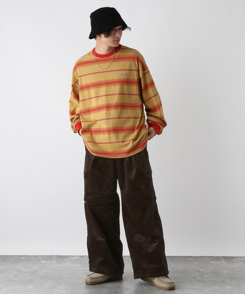 RAGEBLUE（レイジブルー）の「Corduroy wide straight cargo pants/コーデュロイワイドストレートカーゴパンツ/パラシュートパンツ（カーゴパンツ・メンズ・ブラウン系その他/カーキ/ブラウン/ブラック・SMALL/MEDIUM/LARGE）」の11枚目の写真