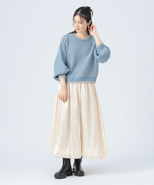 BEAMS HEART / ドット柄 ジャカード ニット（ニット/セーター）｜BEAMS HEART（ビームスハート）