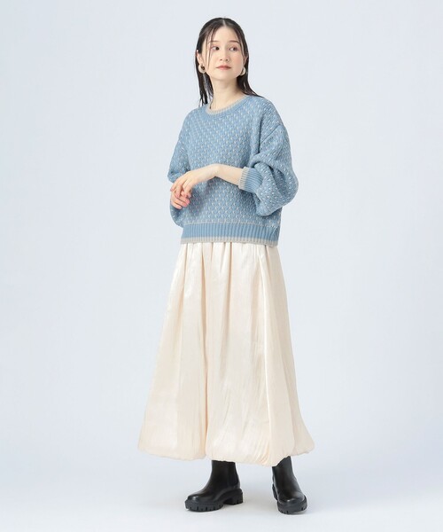 BEAMS HEART / ドット柄 ジャカード ニット（ニット/セーター）｜BEAMS HEART（ビームスハート）