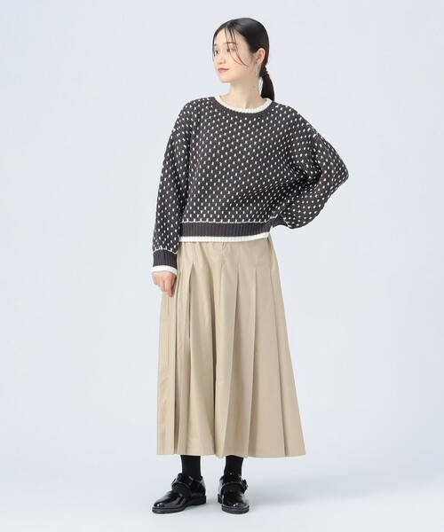 BEAMS HEART / ドット柄 ジャカード ニット（ニット/セーター）｜BEAMS HEART（ビームスハート）