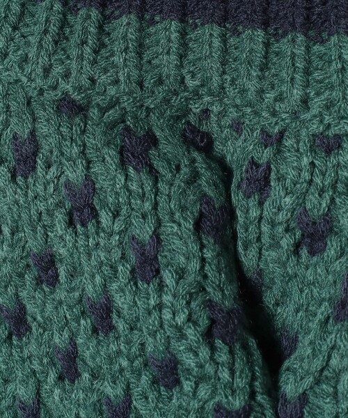 BEAMS HEART（ビームスハート）の「ドット柄 ジャカード ニット（ニット/セーター・レディース・ブラック/ベージュ/グリーン/チャコールグレー/サックスブルー・FREE）」の22枚目の写真