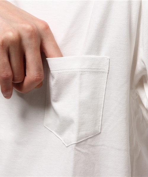 MID by MIDWEST（ミッド バイ ミッドウエスト）の「MID by MIDWEST ロングハイゲージ天竺Tシャツ（Tシャツ/カットソー・メンズ・ホワイト/ブラック・FREE）」の5枚目の写真