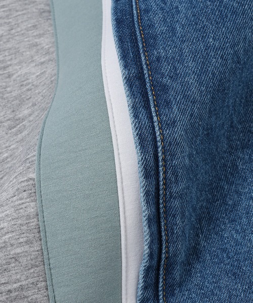 FACETASM（ファセッタズム）の「JERSEY MERGING DENIM（デニムパンツ・メンズ・インディゴブルー・3/4）」の2枚目の写真