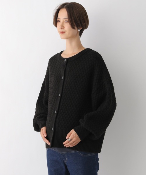 LEPSIM（レプシィム）の「【産前・産後対応】マタニティ／ポコポコ2WAYカーディガン　964336（マタニティウェア/グッズ・レディース・ブラック/ブルー/アイボリー・FREE）」の10枚目の写真