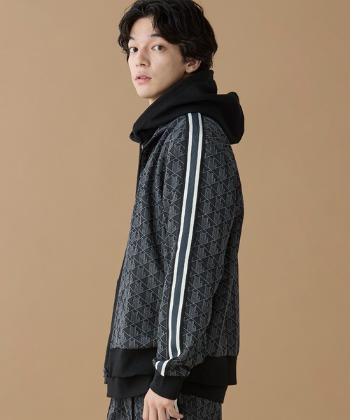 モノグラムジャカードトラックジャケット 【セットアップ対応