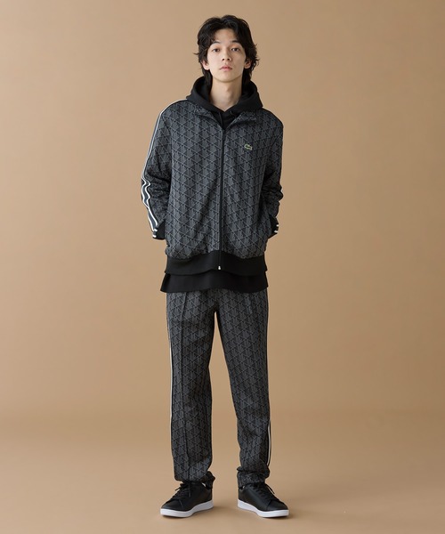 LACOSTE ラコステ　モノグラムジャージ US3 LACOSTE ジャージ モノグラムジャカードトラックジャケット