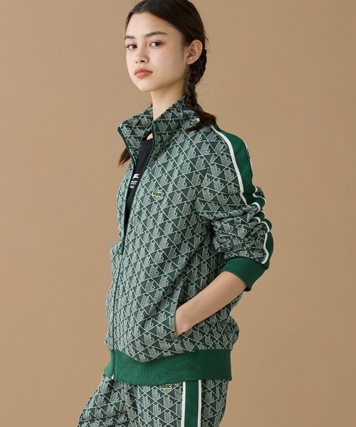 LACOSTE モノグラム LACOSTE ジャージ モノグラムジャカードトラックジャケット