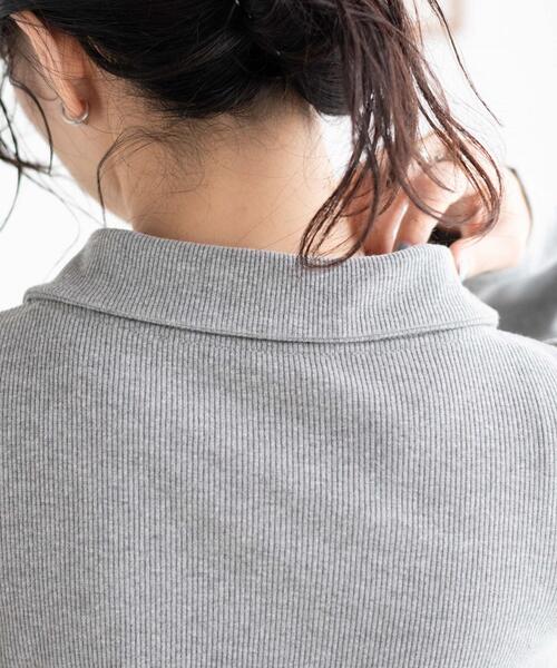 WEGO(ウィゴー)の「WEGO/ダブルジップロゴ刺繍ロンT(Tシャツ/カットソー・レディース・その他1/ブラック/杢グレー・FREE)」の10枚目の写真