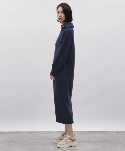 LAKOLE（ラコレ）の「ハーフジップニットワンピース / 982203（ワンピース・レディース・ライトベージュ/ネイビー/モカ・MEDIUM/SMALL）」の15枚目の写真