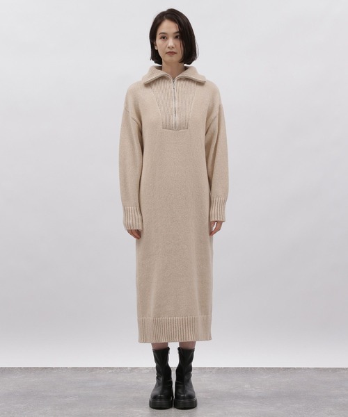 LAKOLE（ラコレ）の「ハーフジップニットワンピース / 982203（ワンピース・レディース・ライトベージュ/ネイビー/モカ・MEDIUM/SMALL）」の18枚目の写真