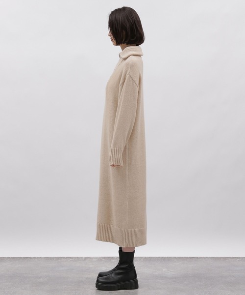 LAKOLE（ラコレ）の「ハーフジップニットワンピース / 982203（ワンピース・レディース・ライトベージュ/ネイビー/モカ・MEDIUM/SMALL）」の19枚目の写真