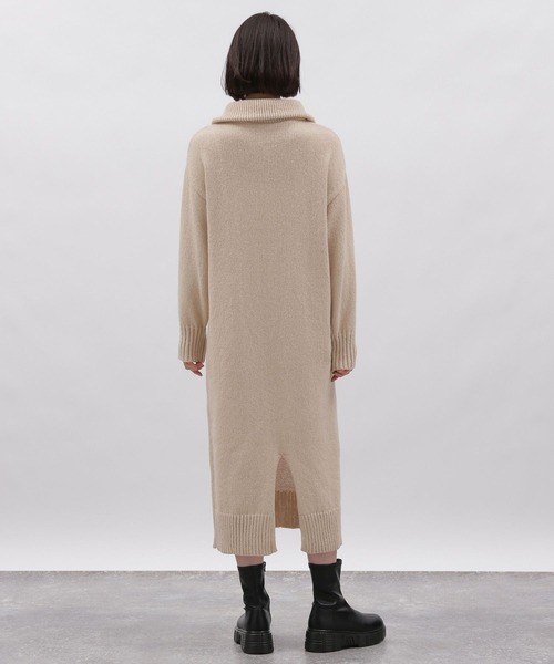 LAKOLE（ラコレ）の「ハーフジップニットワンピース / 982203（ワンピース・レディース・ライトベージュ/ネイビー/モカ・MEDIUM/SMALL）」の20枚目の写真