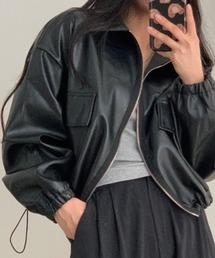 sakishimatokyo | ダブルジップ フェイクレザーブルゾン / シャツジャケット(ブルゾン)