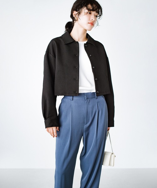 haco!(ハコ)の「洗濯機洗いOK!セットアップにもなるシャツジャケット〈日々グッジョ部’s idea〉(その他アウター・レディース・ブラック・SMALL/MEDIUM/LARGE/X-LARGE)」の3枚目の写真