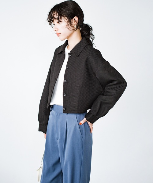 haco!(ハコ)の「洗濯機洗いOK!セットアップにもなるシャツジャケット〈日々グッジョ部’s idea〉(その他アウター・レディース・ブラック・SMALL/MEDIUM/LARGE/X-LARGE)」の4枚目の写真