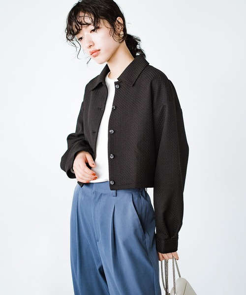haco!(ハコ)の「洗濯機洗いOK!セットアップにもなるシャツジャケット〈日々グッジョ部’s idea〉(その他アウター・レディース・ブラック・SMALL/MEDIUM/LARGE/X-LARGE)」の5枚目の写真