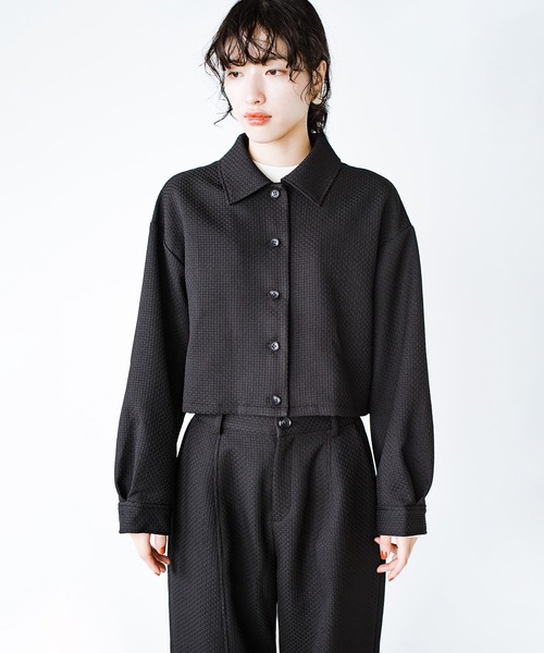 haco!(ハコ)の「洗濯機洗いOK!セットアップにもなるシャツジャケット〈日々グッジョ部’s idea〉(その他アウター・レディース・ブラック・SMALL/MEDIUM/LARGE/X-LARGE)」の6枚目の写真