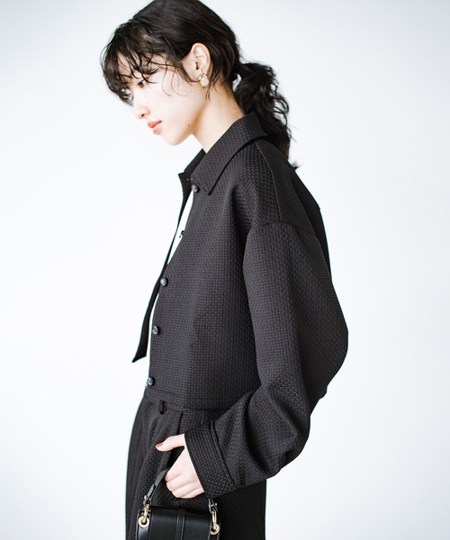 haco!(ハコ)の「洗濯機洗いOK!セットアップにもなるシャツジャケット〈日々グッジョ部’s idea〉(その他アウター・レディース・ブラック・SMALL/MEDIUM/LARGE/X-LARGE)」の9枚目の写真