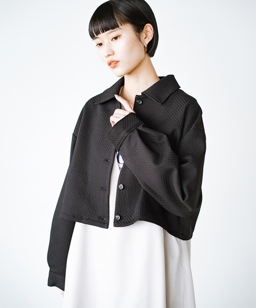 haco!(ハコ)の「洗濯機洗いOK!セットアップにもなるシャツジャケット〈日々グッジョ部’s idea〉(その他アウター・レディース・ブラック・SMALL/MEDIUM/LARGE/X-LARGE)」の10枚目の写真