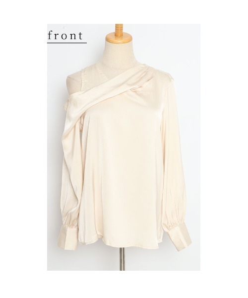 Sawa a la mode（サワアラモード）の「ニュアンスデザインブラウス（シャツ/ブラウス・レディース・ベージュ・FREE）」の20枚目の写真