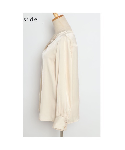 Sawa a la mode（サワアラモード）の「ニュアンスデザインブラウス（シャツ/ブラウス・レディース・ベージュ・FREE）」の21枚目の写真