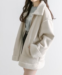 OLIVE des OLIVE | 【WEB限定カラー有】フェイクムートンフライトジャケット　1032070170(ムートンコート)
