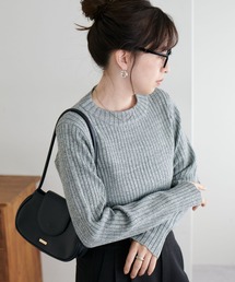 【WEB限定】メランジリブニット