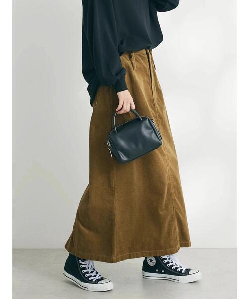 CRAFT STANDARD BOUTIQUE(クラフトスタンダードブティック)の「コーデュロイ2WAYサロペットスカート(スカート・レディース・ネイビー/キャメル・L/M)」の4枚目の写真
