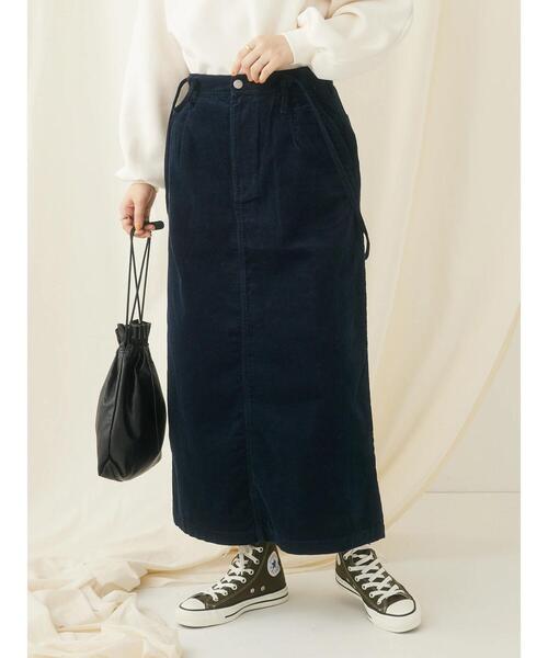 CRAFT STANDARD BOUTIQUE(クラフトスタンダードブティック)の「コーデュロイ2WAYサロペットスカート(スカート・レディース・ネイビー/キャメル・L/M)」の5枚目の写真