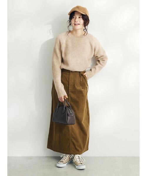 CRAFT STANDARD BOUTIQUE(クラフトスタンダードブティック)の「コーデュロイ2WAYサロペットスカート(スカート・レディース・ネイビー/キャメル・L/M)」の18枚目の写真