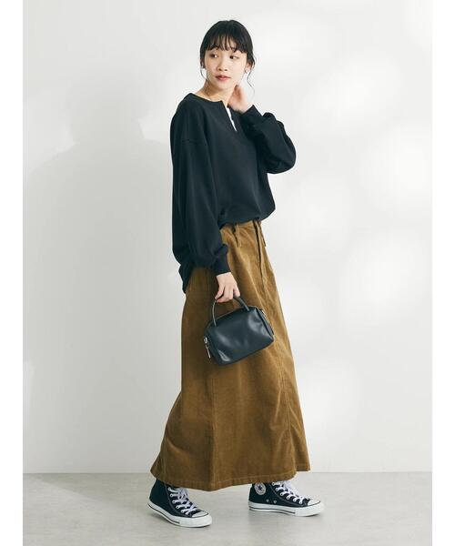 CRAFT STANDARD BOUTIQUE(クラフトスタンダードブティック)の「コーデュロイ2WAYサロペットスカート(スカート・レディース・ネイビー/キャメル・L/M)」の19枚目の写真