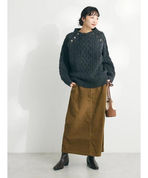 CRAFT STANDARD BOUTIQUE(クラフトスタンダードブティック)の「コーデュロイ2WAYサロペットスカート(スカート・レディース・ネイビー/キャメル・L/M)」の20枚目の写真