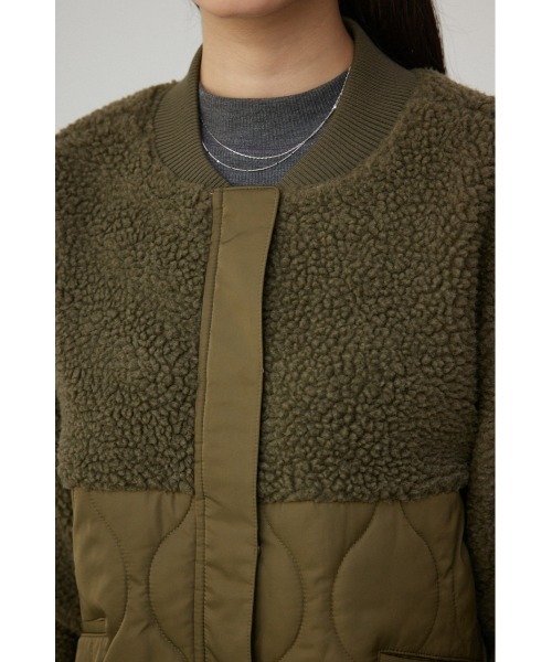 ブラックバイマウジー　ボアカラーブルゾン　カーキ ブラックバイマウジー ボアカラーブルゾン カーキ