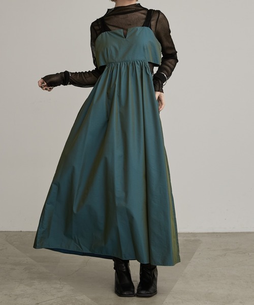 Lui's（ルイス）の「カットアウトデザインキャミワンピース（ワンピース・レディース・ブラック/ベージュ/ブルー・FREE）」の3枚目の写真