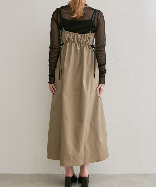 Lui's（ルイス）の「カットアウトデザインキャミワンピース（ワンピース・レディース・ブラック/ベージュ/ブルー・FREE）」の17枚目の写真