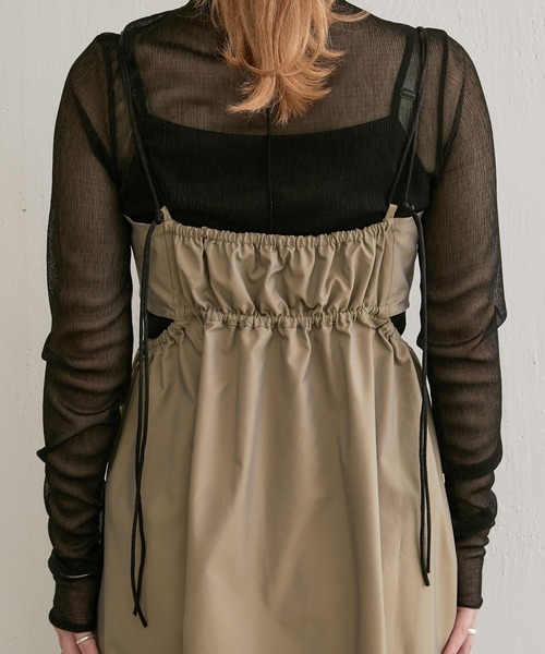 Lui's（ルイス）の「カットアウトデザインキャミワンピース（ワンピース・レディース・ブラック/ベージュ/ブルー・FREE）」の18枚目の写真