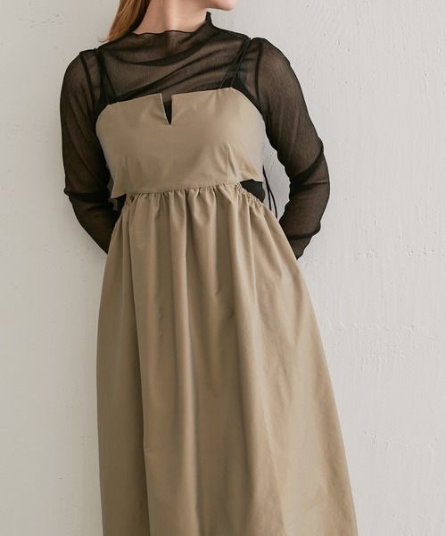 Lui's（ルイス）の「カットアウトデザインキャミワンピース（ワンピース・レディース・ブラック/ベージュ/ブルー・FREE）」の14枚目の写真